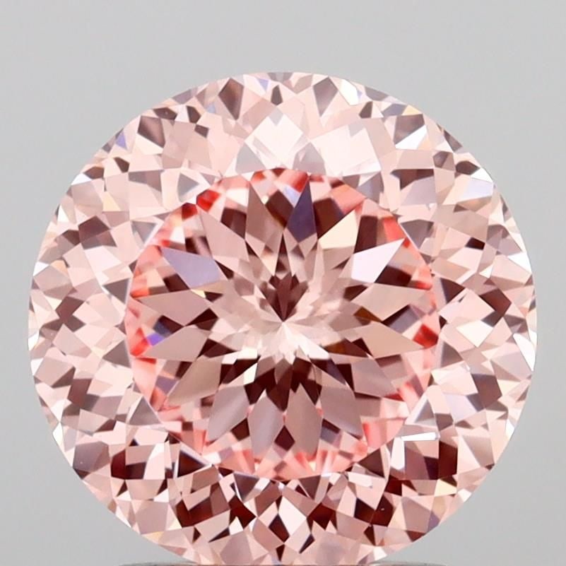 Loose Diamond - ROUND 2.09ct Fancy Vivid Pink VVS1: Loose Diamond - ROUND 2.09ct Fancy Vivid Pink VVS1 Source: This is a real non-mined Diamond that has been grown in a lab Shape: ROUND Carats: 2.09 Color: Fancy Vivid Pink Certification: IGI Video: