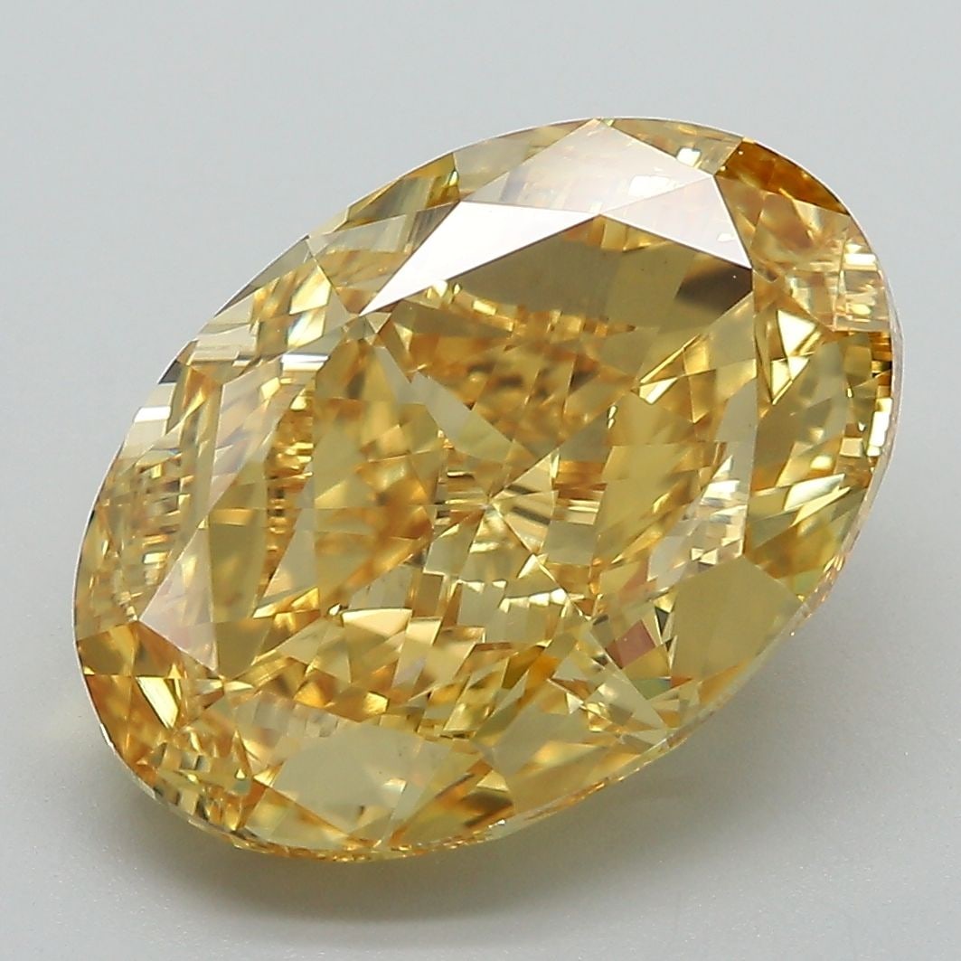 Loose Diamond - OVAL 7.53ct Fancy Vivid Yellow VS1: Loose Diamond - OVAL 7.53ct Fancy Vivid Yellow VS1 Source: This is a real non-mined Diamond that has been grown in a lab Shape: OVAL Carats: 7.53 Color: Fancy Vivid Yellow Certification: IGI Video: