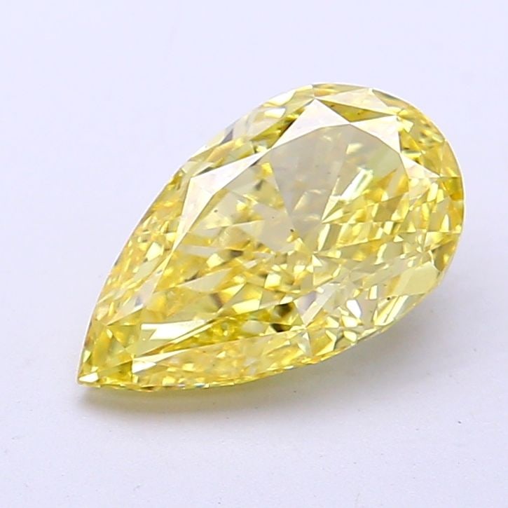 Loose Diamond - PEAR 2.02ct Fancy Vivid Yellow VS2: Loose Diamond - PEAR 2.02ct Fancy Vivid Yellow VS2 Source: This is a real non-mined Diamond that has been grown in a lab Shape: PEAR Carats: 2.02 Color: Fancy Vivid Yellow Certification: IGI Video: