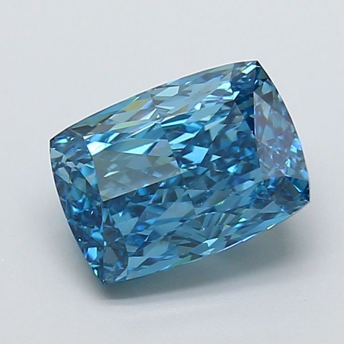 Loose Diamond - CUSHION MODIFIED 2.51ct Fancy Vivid Blue VVS2: Loose Diamond - CUSHION MODIFIED 2.51ct Fancy Vivid Blue VVS2 Source: This is a real non-mined Diamond that has been grown in a lab Shape: CUSHION MODIFIED Carats: 2.51 Color: Fancy Vivid Blue Certifi