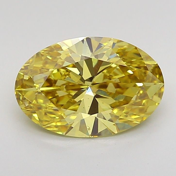 Loose Diamond - OVAL 1.81ct Fancy Intense Yellow VS2: Loose Diamond - OVAL 1.81ct Fancy Intense Yellow VS2 Source: This is a real non-mined Diamond that has been grown in a lab Shape: OVAL Carats: 1.81 Color: Fancy Intense Yellow Certification: IGI Video