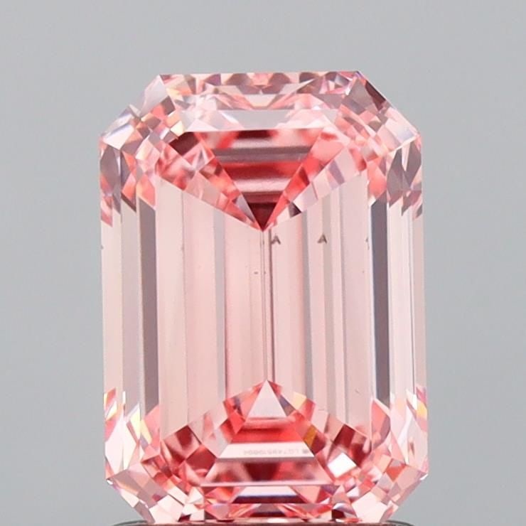 Loose Diamond - EMERALD 1.59ct Fancy Intense Pink VS2: Loose Diamond - EMERALD 1.59ct Fancy Intense Pink VS2 Source: This is a real non-mined Diamond that has been grown in a lab Shape: EMERALD Carats: 1.59 Color: Fancy Intense Pink Certification: IGI Vid