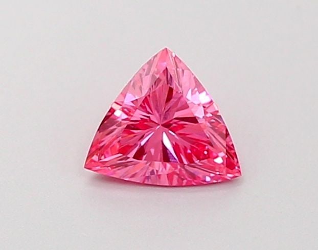 Loose Diamond - TRIANGULAR 0.36ct Fancy Vivid Pink VS1: Loose Diamond - TRIANGULAR 0.36ct Fancy Vivid Pink VS1 Source: This is a real non-mined Diamond that has been grown in a lab Shape: TRIANGULAR Carats: 0.36 Color: Fancy Vivid Pink Certification: NONE 