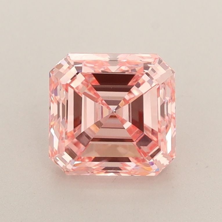 Loose Diamond - SQUARE EMERALD 1.26ct Fancy Intense Pink VS1: Loose Diamond - SQUARE EMERALD 1.26ct Fancy Intense Pink VS1 Source: This is a real non-mined Diamond that has been grown in a lab Shape: SQUARE EMERALD Carats: 1.26 Color: Fancy Intense Pink Certific