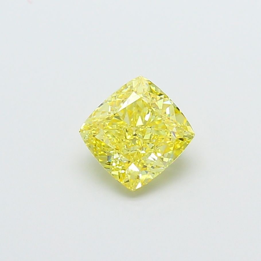Loose Diamond - CUSHION MODIFIED 1.54ct Fancy Vivid Yellow VS2: Loose Diamond - CUSHION MODIFIED 1.54ct Fancy Vivid Yellow VS2 Source: This is a real non-mined Diamond that has been grown in a lab Shape: CUSHION MODIFIED Carats: 1.54 Color: Fancy Vivid Yellow Cert