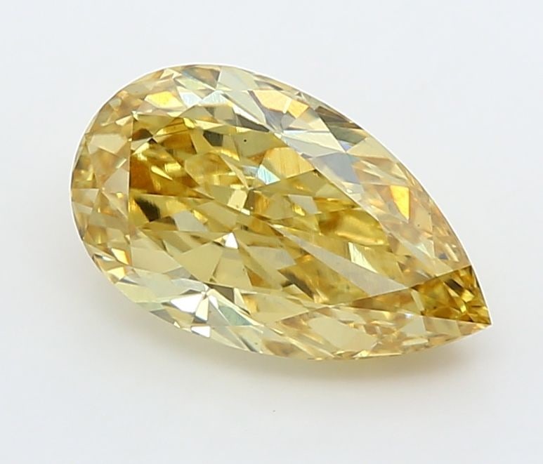 Loose Diamond - PEAR 2.4ct Fancy Vivid Yellow VS1: Loose Diamond - PEAR 2.4ct Fancy Vivid Yellow VS1 Source: This is a real non-mined Diamond that has been grown in a lab Shape: PEAR Carats: 2.4 Color: Fancy Vivid Yellow Certification: IGI Video:
