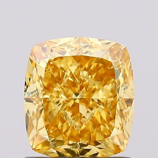 Loose Diamond - CUSHION MODIFIED 1.22ct Fancy Vivid Yellow VVS2: Loose Diamond - CUSHION MODIFIED 1.22ct Fancy Vivid Yellow VVS2 Source: This is a real non-mined Diamond that has been grown in a lab Shape: CUSHION MODIFIED Carats: 1.22 Color: Fancy Vivid Yellow Cer