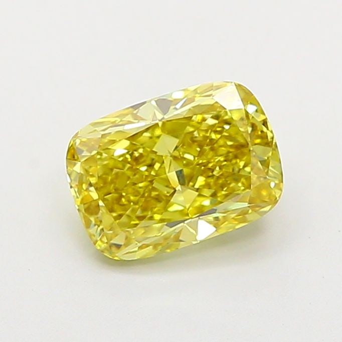 Loose Diamond - CUSHION MODIFIED 1.52ct Fancy Vivid Yellow VVS2: Loose Diamond - CUSHION MODIFIED 1.52ct Fancy Vivid Yellow VVS2 Source: This is a real non-mined Diamond that has been grown in a lab Shape: CUSHION MODIFIED Carats: 1.52 Color: Fancy Vivid Yellow Cer