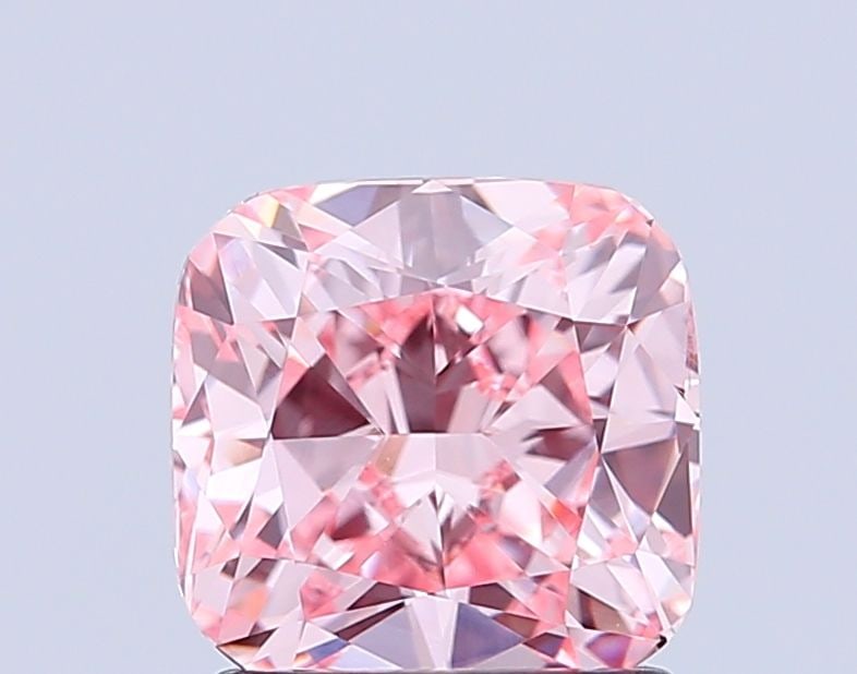 Loose Diamond - CUSHION MODIFIED 1.54ct Fancy Intense Pink VS1: Loose Diamond - CUSHION MODIFIED 1.54ct Fancy Intense Pink VS1 Source: This is a real non-mined Diamond that has been grown in a lab Shape: CUSHION MODIFIED Carats: 1.54 Color: Fancy Intense Pink Cert