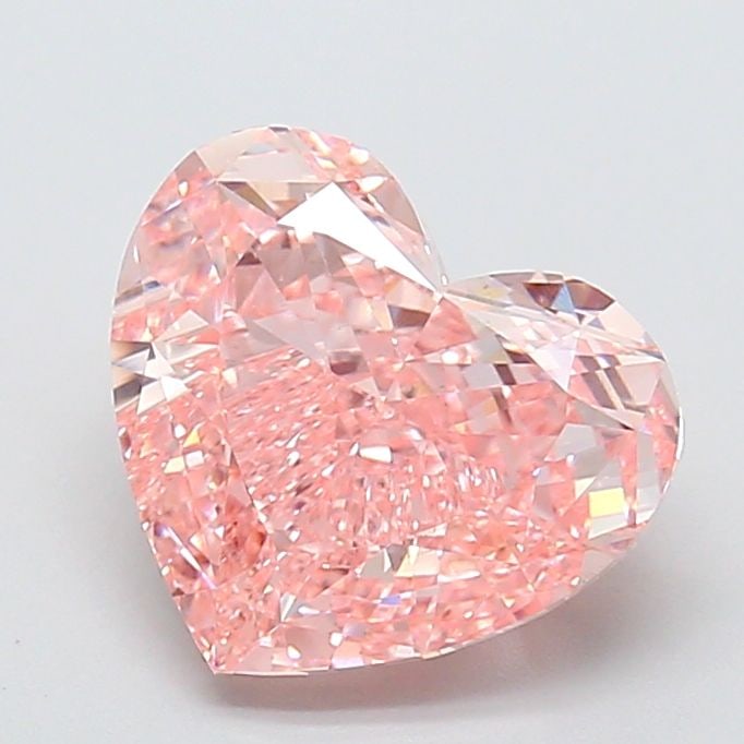 Loose Diamond - HEART 5.01ct Fancy Intense Pink VS2: Loose Diamond - HEART 5.01ct Fancy Intense Pink VS2 Source: This is a real non-mined Diamond that has been grown in a lab Shape: HEART Carats: 5.01 Color: Fancy Intense Pink Certification: IGI Video: