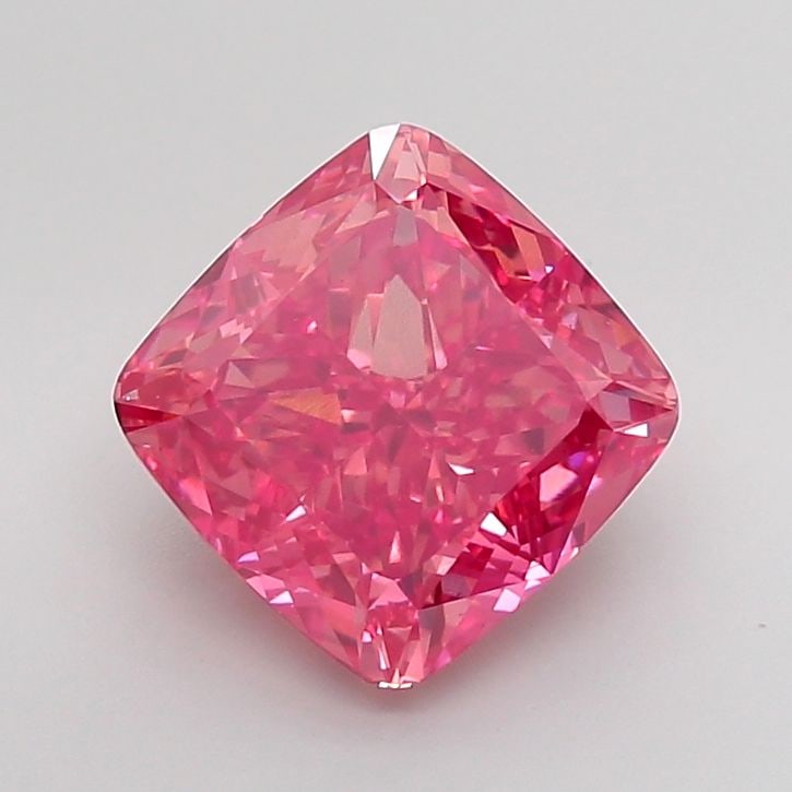 Loose Diamond - CUSHION MODIFIED 5.23ct Fancy Vivid Pink VS2: Loose Diamond - CUSHION MODIFIED 5.23ct Fancy Vivid Pink VS2 Source: This is a real non-mined Diamond that has been grown in a lab Shape: CUSHION MODIFIED Carats: 5.23 Color: Fancy Vivid Pink Certific