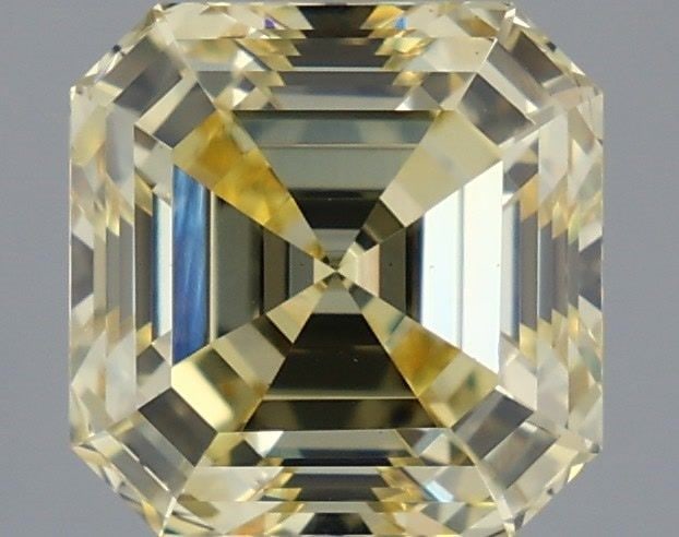 Loose Diamond - ASSCHER 2.45ct Fancy Yellow VS1: Loose Diamond - ASSCHER 2.45ct Fancy Yellow VS1 Source: This is a real non-mined Diamond that has been grown in a lab Shape: ASSCHER Carats: 2.45 Color: Fancy Yellow Certification: IGI Video: