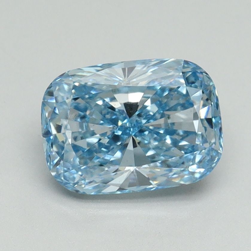Loose Diamond - CUSHION BRILLIANT 1.52ct Fancy Vivid Blue VS2: Loose Diamond - CUSHION BRILLIANT 1.52ct Fancy Vivid Blue VS2 Source: This is a real non-mined Diamond that has been grown in a lab Shape: CUSHION BRILLIANT Carats: 1.52 Color: Fancy Vivid Blue Certif