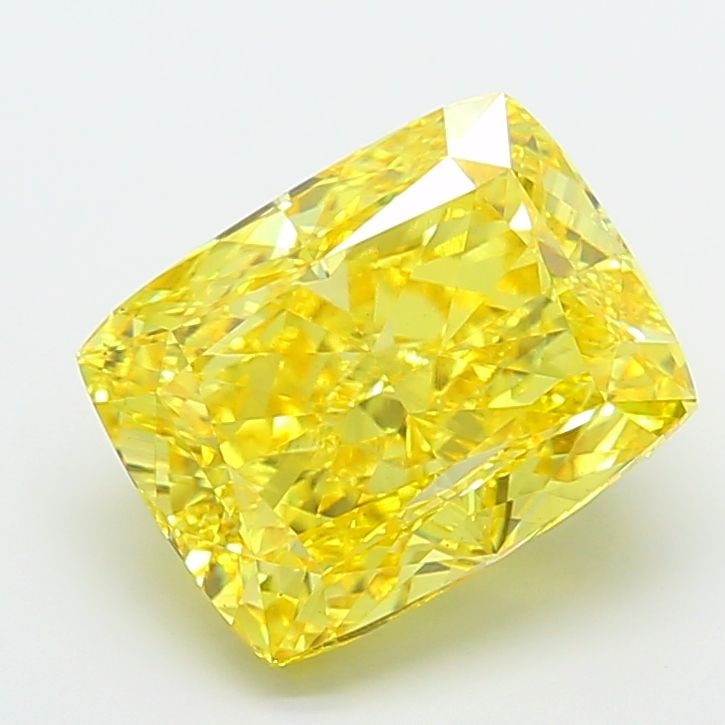 Loose Diamond - CUSHION MODIFIED 8.0ct Fancy Vivid Yellow VS2: Loose Diamond - CUSHION MODIFIED 8.0ct Fancy Vivid Yellow VS2 Source: This is a real non-mined Diamond that has been grown in a lab Shape: CUSHION MODIFIED Carats: 8.0 Color: Fancy Vivid Yellow Certif