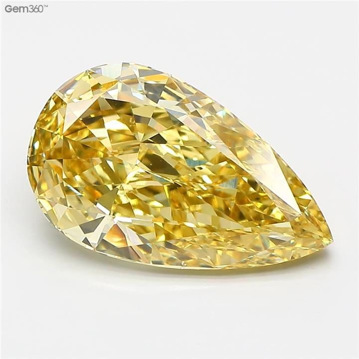 Loose Diamond - PEAR 5.01ct Fancy Intense Yellow VS1: Loose Diamond - PEAR 5.01ct Fancy Intense Yellow VS1 Source: This is a real non-mined Diamond that has been grown in a lab Shape: PEAR Carats: 5.01 Color: Fancy Intense Yellow Certification: IGI Video