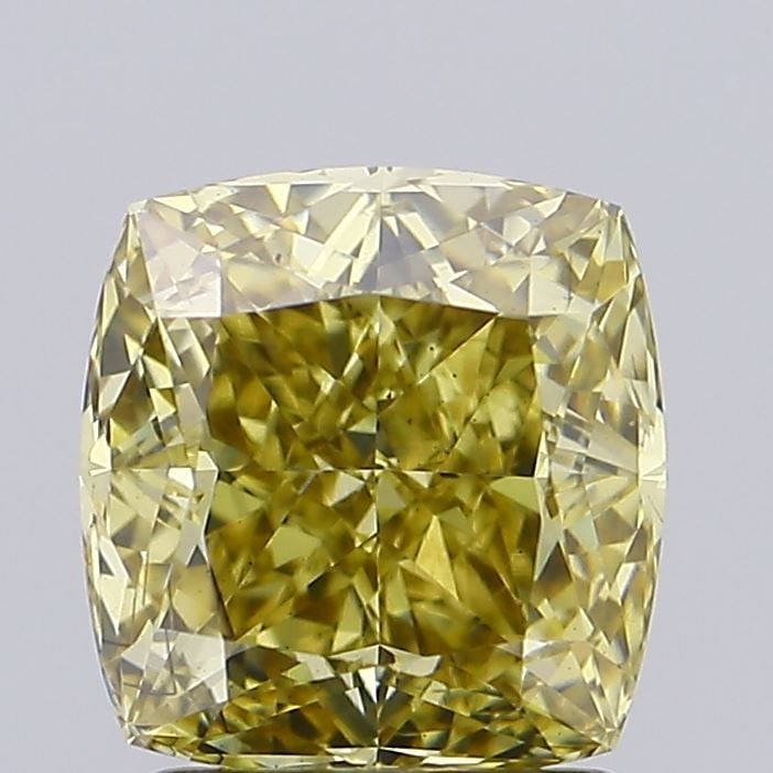 Loose Diamond - CUSHION MODIFIED 1.59ct Fancy Intense Gray Yellow VS2: Loose Diamond - CUSHION MODIFIED 1.59ct Fancy Intense Gray Yellow VS2 Source: This is a real non-mined Diamond that has been grown in a lab Shape: CUSHION MODIFIED Carats: 1.59 Color: Fancy Intense Gr
