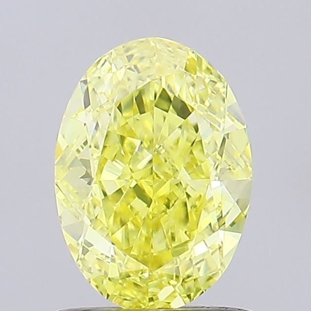 Loose Diamond - OVAL 0.92ct Fancy Vivid Yellow VS1: Loose Diamond - OVAL 0.92ct Fancy Vivid Yellow VS1 Source: This is a real non-mined Diamond that has been grown in a lab Shape: OVAL Carats: 0.92 Color: Fancy Vivid Yellow Certification: NONE Video: