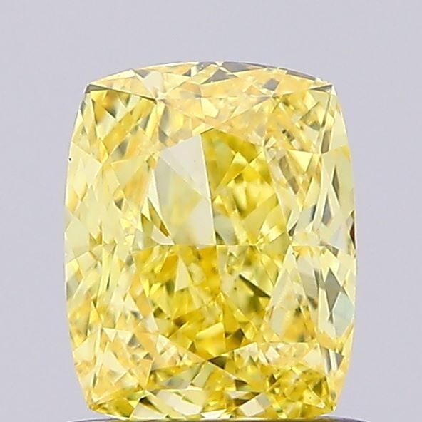 Loose Diamond - CUSHION BRILLIANT 1.0ct Fancy Intense Yellow VS1: Loose Diamond - CUSHION BRILLIANT 1.0ct Fancy Intense Yellow VS1 Source: This is a real non-mined Diamond that has been grown in a lab Shape: CUSHION BRILLIANT Carats: 1.0 Color: Fancy Intense Yellow 