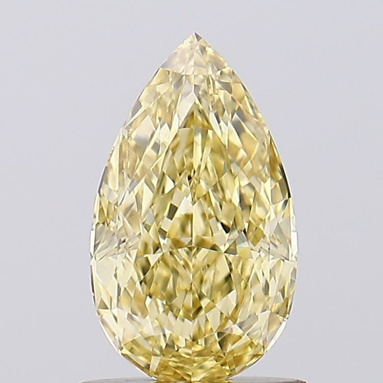 Loose Diamond - PEAR 1.04ct Fancy Intense Yellow SI1: Loose Diamond - PEAR 1.04ct Fancy Intense Yellow SI1 Source: This is a real non-mined Diamond that has been grown in a lab Shape: PEAR Carats: 1.04 Color: Fancy Intense Yellow Certification: IGI Video