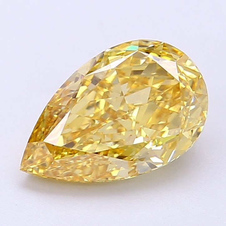 Loose Diamond - PEAR 2.52ct Fancy Vivid Yellow VS1: Loose Diamond - PEAR 2.52ct Fancy Vivid Yellow VS1 Source: This is a real non-mined Diamond that has been grown in a lab Shape: PEAR Carats: 2.52 Color: Fancy Vivid Yellow Certification: IGI Video: