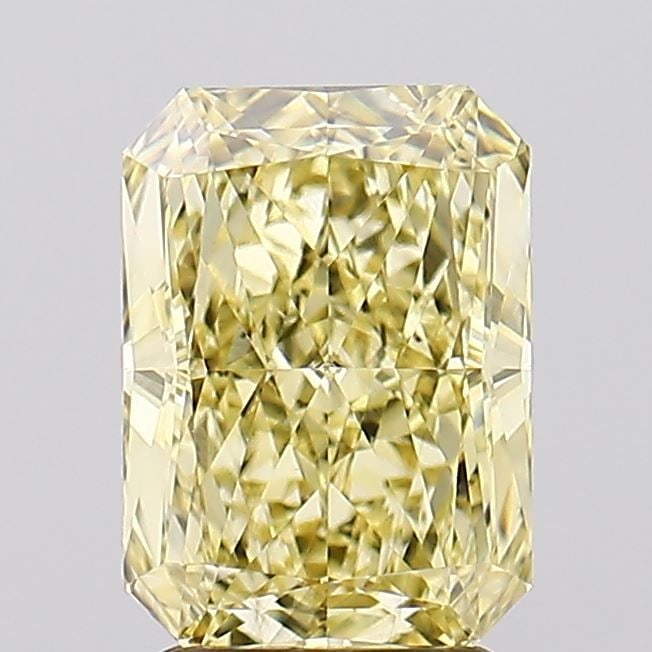 Loose Diamond - RADIANT 2.84ct Fancy Intense Yellow VS2: Loose Diamond - RADIANT 2.84ct Fancy Intense Yellow VS2 Source: This is a real non-mined Diamond that has been grown in a lab Shape: RADIANT Carats: 2.84 Color: Fancy Intense Yellow Certification: IGI