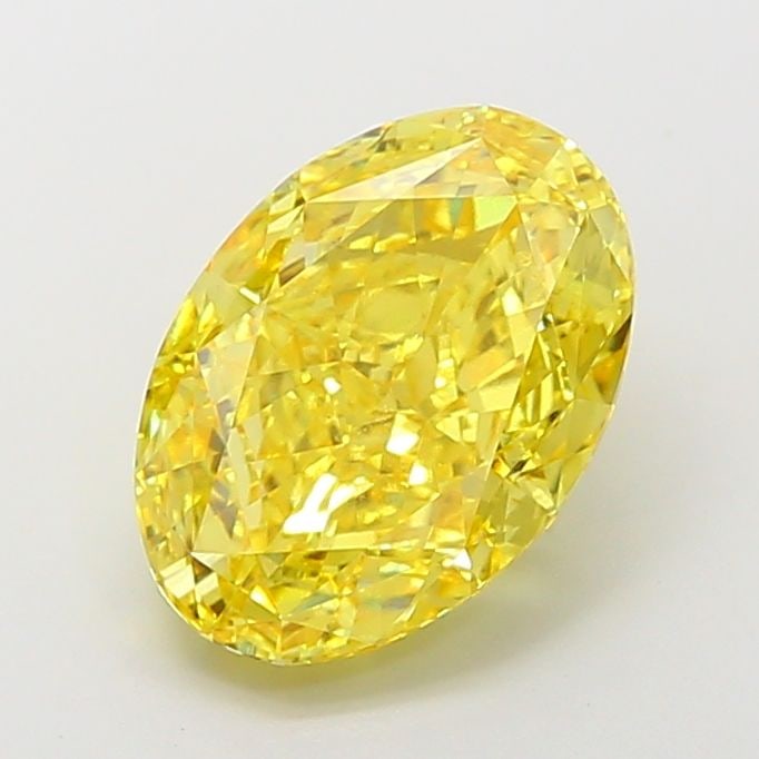 Loose Diamond - OVAL 5.51ct Fancy Vivid Yellow VS1: Loose Diamond - OVAL 5.51ct Fancy Vivid Yellow VS1 Source: This is a real non-mined Diamond that has been grown in a lab Shape: OVAL Carats: 5.51 Color: Fancy Vivid Yellow Certification: IGI Video: