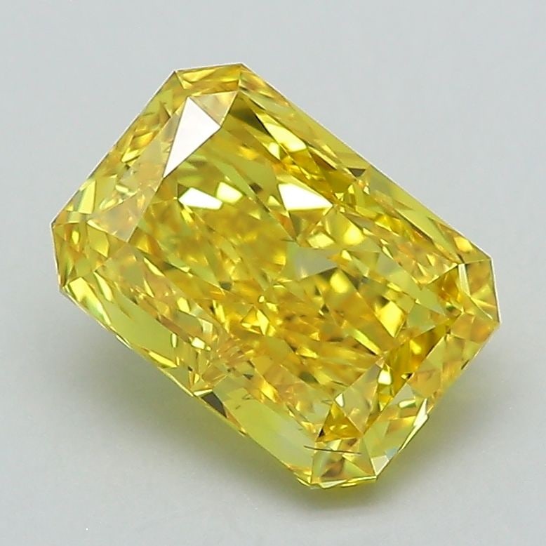 Loose Diamond - RADIANT 2.05ct Fancy Vivid Yellow SI1: Loose Diamond - RADIANT 2.05ct Fancy Vivid Yellow SI1 Source: This is a real non-mined Diamond that has been grown in a lab Shape: RADIANT Carats: 2.05 Color: Fancy Vivid Yellow Certification: IGI Vid