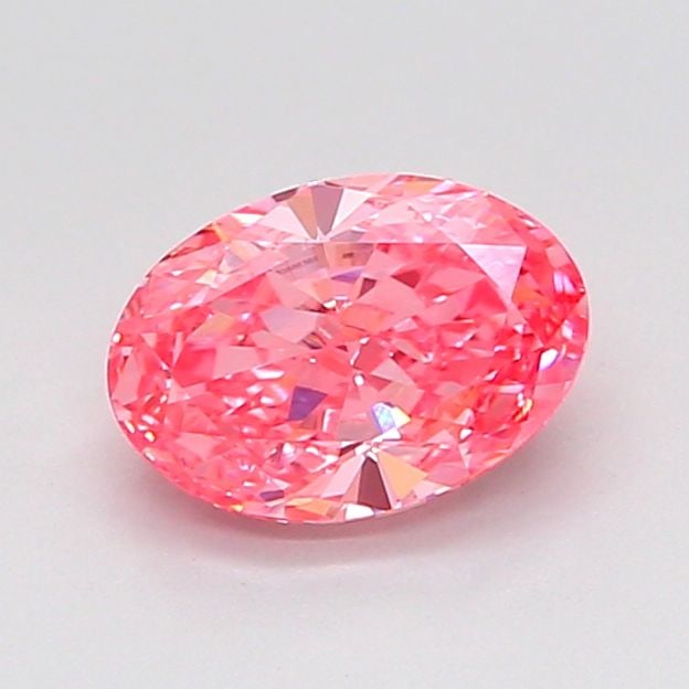 Loose Diamond - OVAL 1.0ct Fancy Vivid Pink VS2: Loose Diamond - OVAL 1.0ct Fancy Vivid Pink VS2 Source: This is a real non-mined Diamond that has been grown in a lab Shape: OVAL Carats: 1.0 Color: Fancy Vivid Pink Certification: IGI Video: