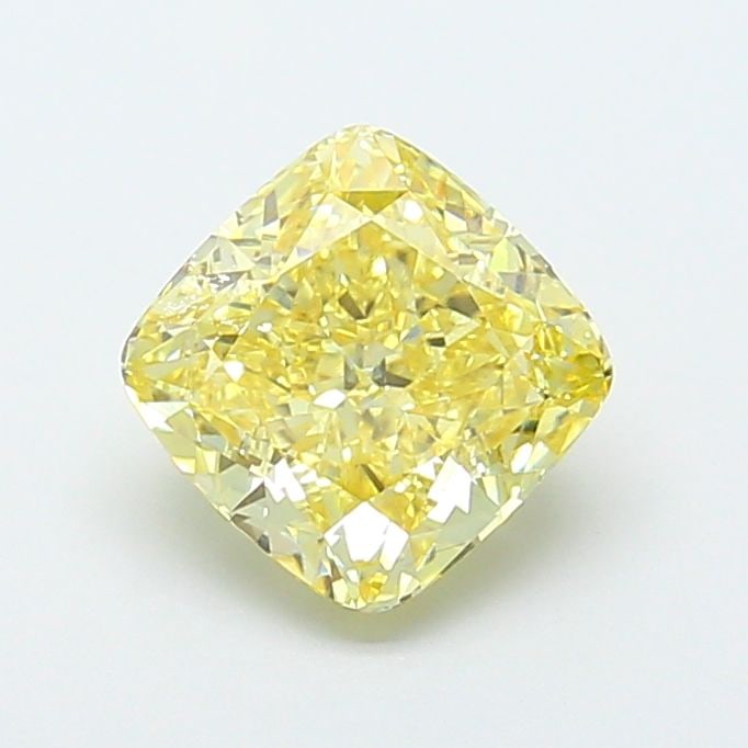 Loose Diamond - CUSHION MODIFIED 2.56ct Fancy Intense Yellow VS1: Loose Diamond - CUSHION MODIFIED 2.56ct Fancy Intense Yellow VS1 Source: This is a real non-mined Diamond that has been grown in a lab Shape: CUSHION MODIFIED Carats: 2.56 Color: Fancy Intense Yellow 