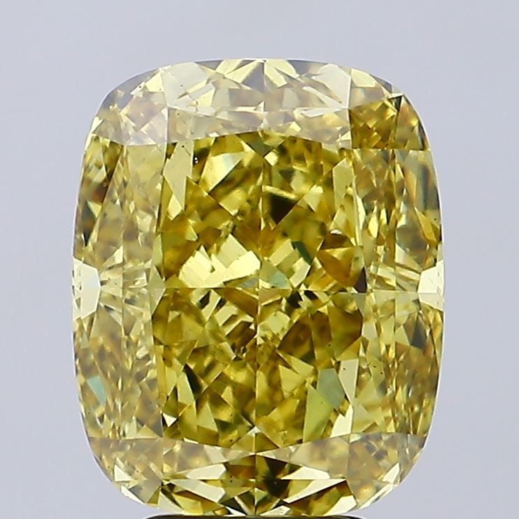 Loose Diamond - CUSHION MODIFIED 5.74ct Fancy Intense Yellow VS2: Loose Diamond - CUSHION MODIFIED 5.74ct Fancy Intense Yellow VS2 Source: This is a real non-mined Diamond that has been grown in a lab Shape: CUSHION MODIFIED Carats: 5.74 Color: Fancy Intense Yellow 