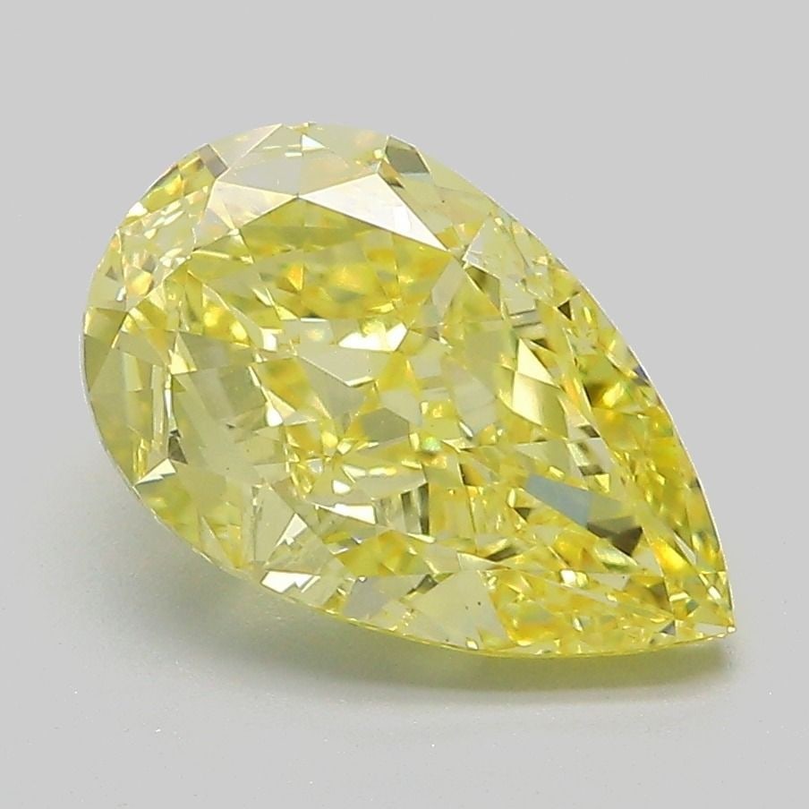 Loose Diamond - PEAR 3.0ct Fancy Intense Yellow VS1: Loose Diamond - PEAR 3.0ct Fancy Intense Yellow VS1 Source: This is a real non-mined Diamond that has been grown in a lab Shape: PEAR Carats: 3.0 Color: Fancy Intense Yellow Certification: IGI Video: