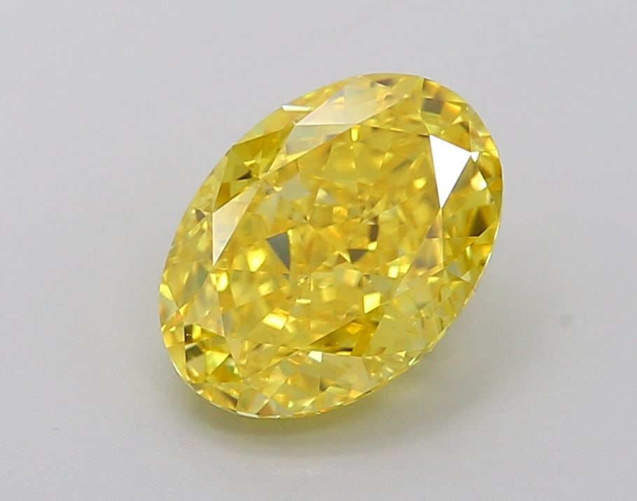 Loose Diamond - OVAL 2.29ct Fancy Vivid Yellow VS1: Loose Diamond - OVAL 2.29ct Fancy Vivid Yellow VS1 Source: This is a real non-mined Diamond that has been grown in a lab Shape: OVAL Carats: 2.29 Color: Fancy Vivid Yellow Certification: IGI Video: