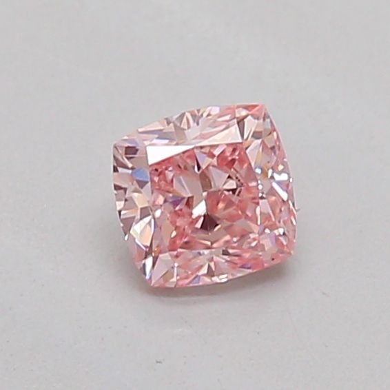 Loose Diamond - CUSHION MODIFIED 0.22ct Fancy Intense Pink SI1: Loose Diamond - CUSHION MODIFIED 0.22ct Fancy Intense Pink SI1 Source: This is a real non-mined Diamond that has been grown in a lab Shape: CUSHION MODIFIED Carats: 0.22 Color: Fancy Intense Pink Cert
