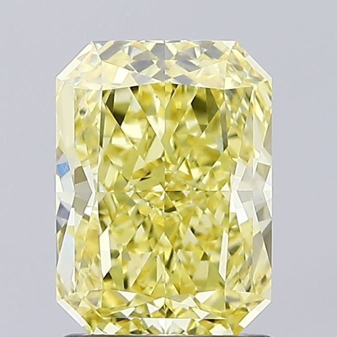 Loose Diamond - RADIANT 1.55ct Fancy Intense Yellow VS1: Loose Diamond - RADIANT 1.55ct Fancy Intense Yellow VS1 Source: This is a real non-mined Diamond that has been grown in a lab Shape: RADIANT Carats: 1.55 Color: Fancy Intense Yellow Certification: IGI
