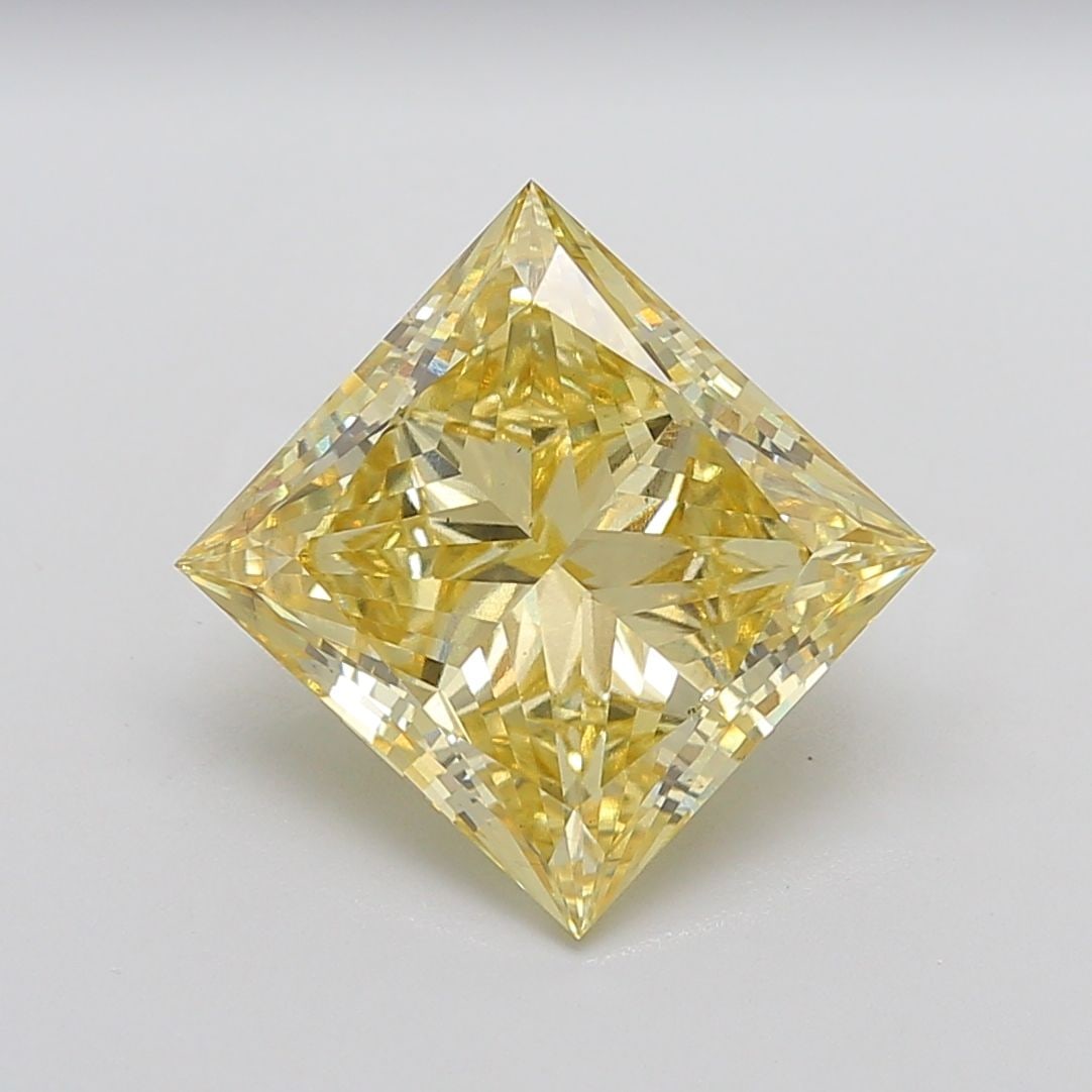 Loose Diamond - PRINCESS 8.27ct Fancy Intense Yellow VS2: Loose Diamond - PRINCESS 8.27ct Fancy Intense Yellow VS2 Source: This is a real non-mined Diamond that has been grown in a lab Shape: PRINCESS Carats: 8.27 Color: Fancy Intense Yellow Certification: I