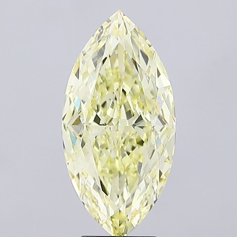 Loose Diamond - MARQUISE 4.55ct Fancy Yellow VVS2: Loose Diamond - MARQUISE 4.55ct Fancy Yellow VVS2 Source: This is a real non-mined Diamond that has been grown in a lab Shape: MARQUISE Carats: 4.55 Color: Fancy Yellow Certification: IGI Video: