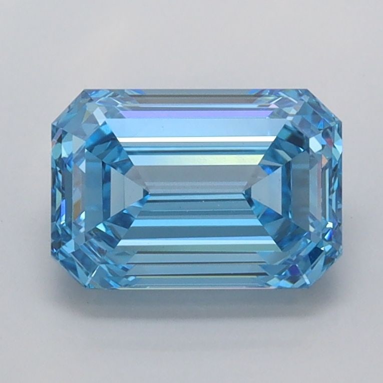 Loose Diamond - EMERALD 1.54ct Fancy Vivid Blue VVS2: Loose Diamond - EMERALD 1.54ct Fancy Vivid Blue VVS2 Source: This is a real non-mined Diamond that has been grown in a lab Shape: EMERALD Carats: 1.54 Color: Fancy Vivid Blue Certification: IGI The Di