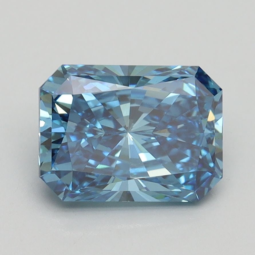 Loose Diamond - RADIANT 2.01ct Fancy Vivid Blue VS1: Loose Diamond - RADIANT 2.01ct Fancy Vivid Blue VS1 Source: This is a real non-mined Diamond that has been grown in a lab Shape: RADIANT Carats: 2.01 Color: Fancy Vivid Blue Certification: IGI Video:
