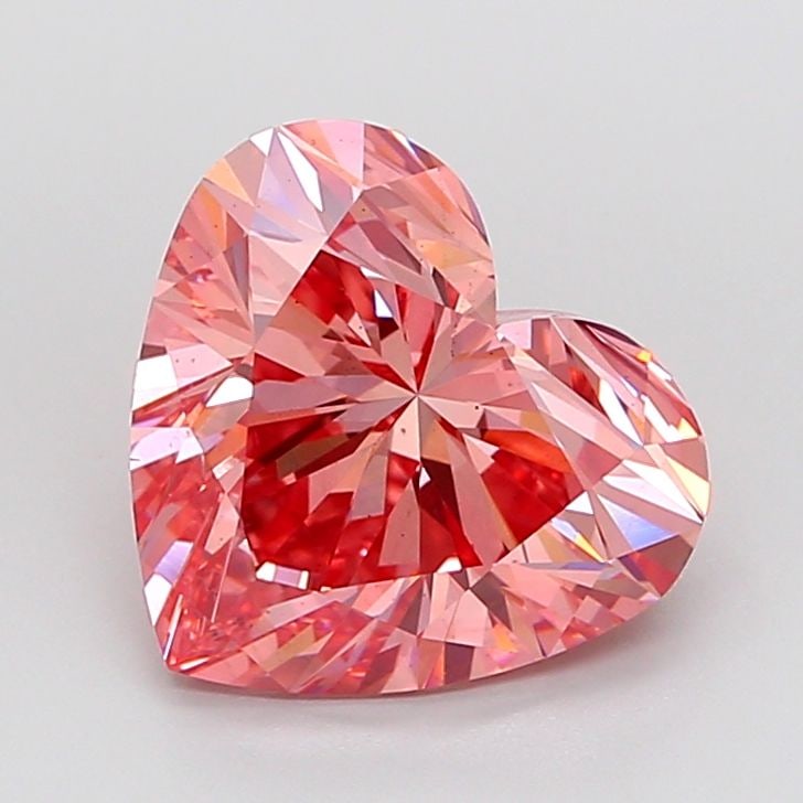 Loose Diamond - HEART 5.08ct Fancy Vivid Pink VS2: Loose Diamond - HEART 5.08ct Fancy Vivid Pink VS2 Source: This is a real non-mined Diamond that has been grown in a lab Shape: HEART Carats: 5.08 Color: Fancy Vivid Pink Certification: IGI Video: