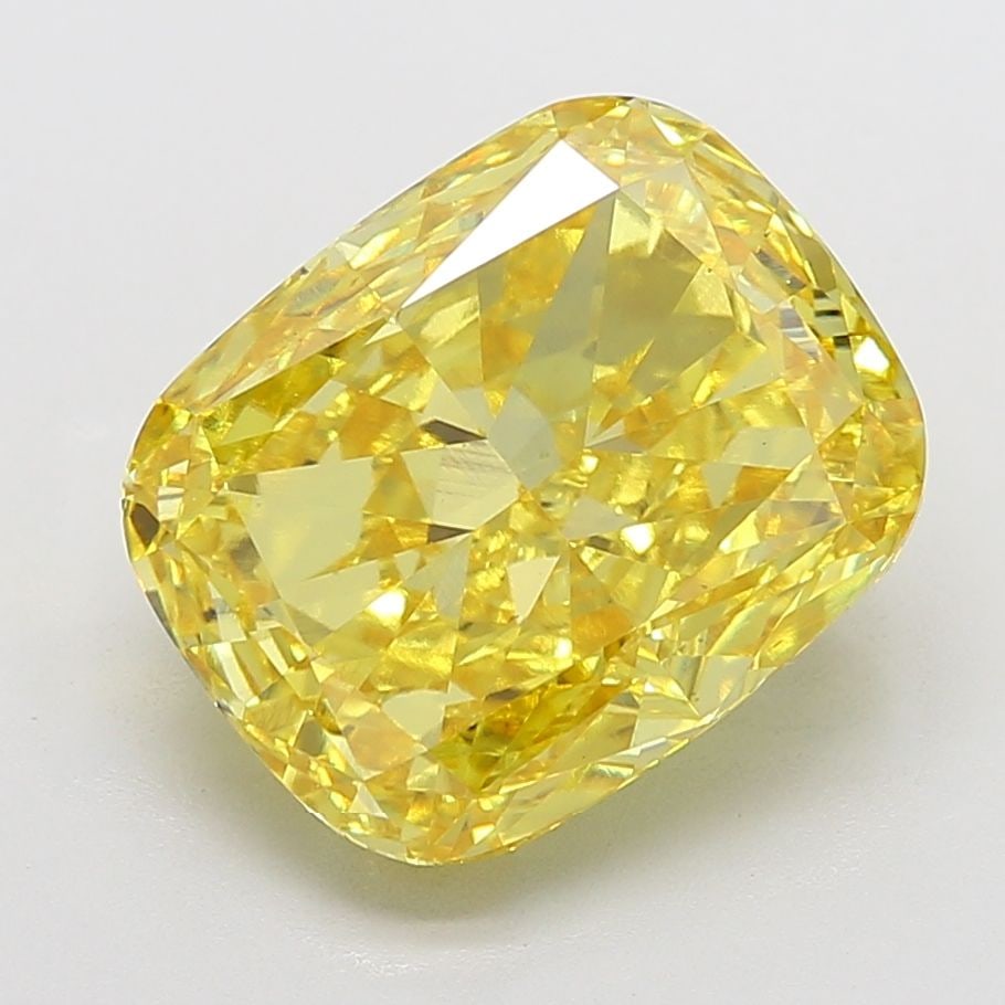Loose Diamond - CUSHION MODIFIED 11.1ct Fancy Vivid Yellow VS1 (1 of 1)