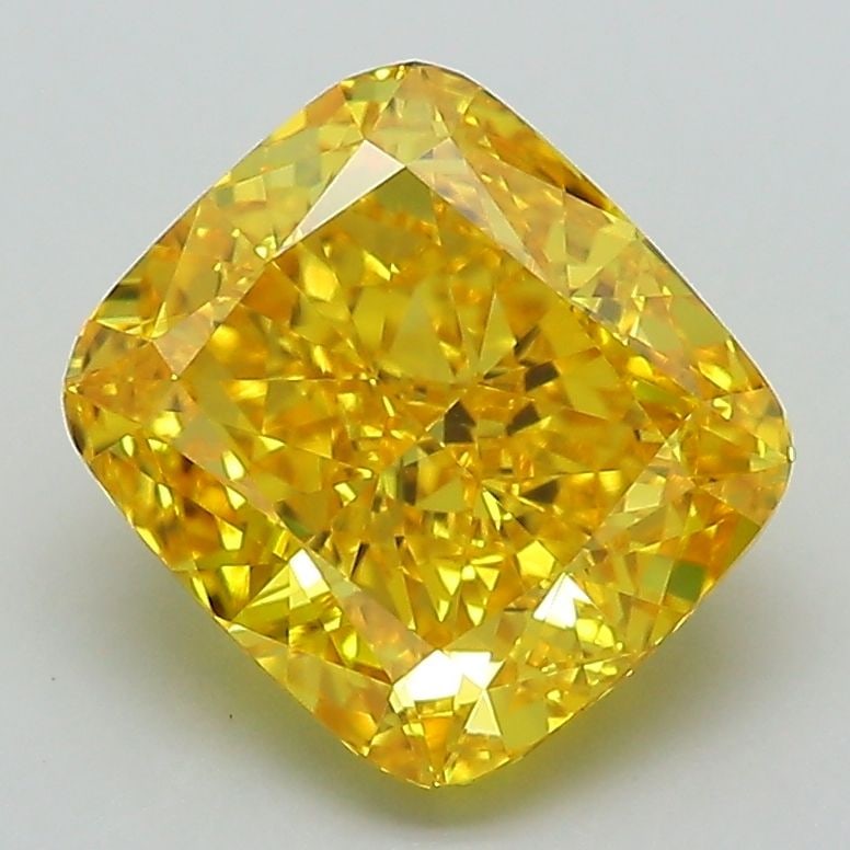 Loose Diamond - CUSHION MODIFIED 2.71ct Fancy Vivid Yellow VVS2: Loose Diamond - CUSHION MODIFIED 2.71ct Fancy Vivid Yellow VVS2 Source: This is a real non-mined Diamond that has been grown in a lab Shape: CUSHION MODIFIED Carats: 2.71 Color: Fancy Vivid Yellow Cer