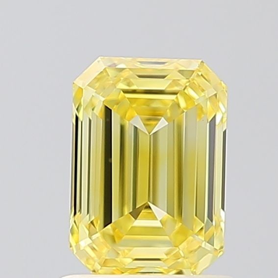 Loose Diamond - EMERALD 1.06ct Fancy Intense Yellow VVS2: Loose Diamond - EMERALD 1.06ct Fancy Intense Yellow VVS2 Source: This is a real non-mined Diamond that has been grown in a lab Shape: EMERALD Carats: 1.06 Color: Fancy Intense Yellow Certification: IG