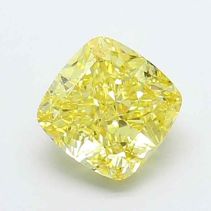 Loose Diamond - CUSHION MODIFIED 2.52ct Fancy Intense Yellow VS2: Loose Diamond - CUSHION MODIFIED 2.52ct Fancy Intense Yellow VS2 Source: This is a real non-mined Diamond that has been grown in a lab Shape: CUSHION MODIFIED Carats: 2.52 Color: Fancy Intense Yellow 