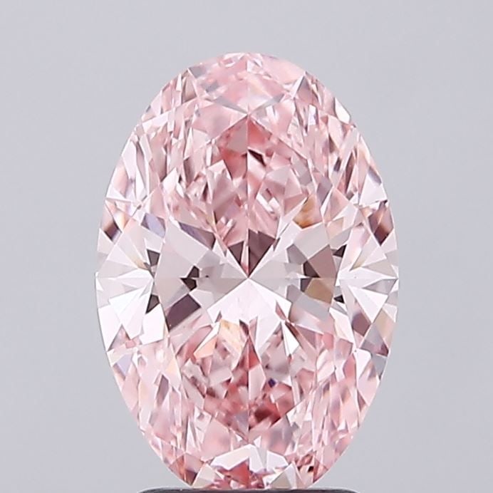 Loose Diamond - OVAL 2.57ct Fancy Vivid Pink VS1: Loose Diamond - OVAL 2.57ct Fancy Vivid Pink VS1 Source: This is a real non-mined Diamond that has been grown in a lab Shape: OVAL Carats: 2.57 Color: Fancy Vivid Pink Certification: IGI Video: