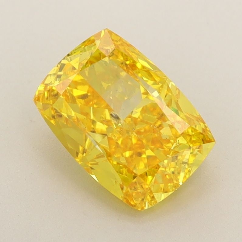 Loose Diamond - CUSHION MODIFIED 1.66ct Fancy Vivid Yellow SI2: Loose Diamond - CUSHION MODIFIED 1.66ct Fancy Vivid Yellow SI2 Source: This is a real non-mined Diamond that has been grown in a lab Shape: CUSHION MODIFIED Carats: 1.66 Color: Fancy Vivid Yellow Cert