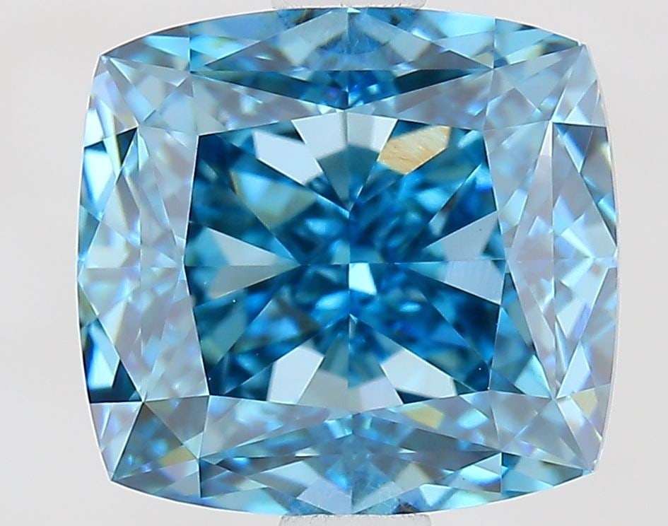 Loose Diamond - CUSHION MODIFIED 2.61ct Fancy Vivid Blue VVS2: Loose Diamond - CUSHION MODIFIED 2.61ct Fancy Vivid Blue VVS2 Source: This is a real non-mined Diamond that has been grown in a lab Shape: CUSHION MODIFIED Carats: 2.61 Color: Fancy Vivid Blue Certifi