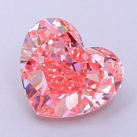 Loose Diamond - HEART 3.08ct Fancy Vivid Pink VS1: Loose Diamond - HEART 3.08ct Fancy Vivid Pink VS1 Source: This is a real non-mined Diamond that has been grown in a lab Shape: HEART Carats: 3.08 Color: Fancy Vivid Pink Certification: IGI Video:
