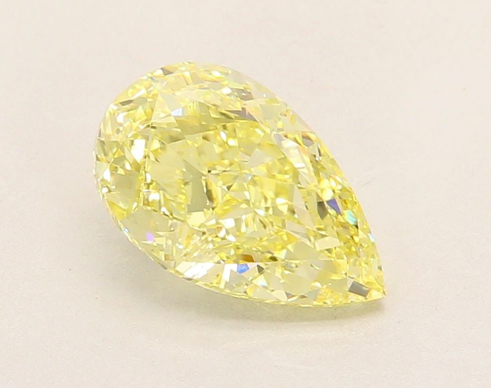 Loose Diamond - PEAR 2.63ct Fancy Intense Yellow VVS2: Loose Diamond - PEAR 2.63ct Fancy Intense Yellow VVS2 Source: This is a real non-mined Diamond that has been grown in a lab Shape: PEAR Carats: 2.63 Color: Fancy Intense Yellow Certification: IGI Vide