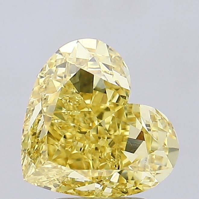 Loose Diamond - HEART 4.52ct Fancy Intense Yellow VVS2: Loose Diamond - HEART 4.52ct Fancy Intense Yellow VVS2 Source: This is a real non-mined Diamond that has been grown in a lab Shape: HEART Carats: 4.52 Color: Fancy Intense Yellow Certification: IGI Vi