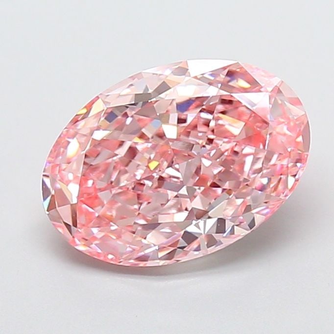 Loose Diamond - OVAL 2.73ct Fancy Vivid Pink VVS2: Loose Diamond - OVAL 2.73ct Fancy Vivid Pink VVS2 Source: This is a real non-mined Diamond that has been grown in a lab Shape: OVAL Carats: 2.73 Color: Fancy Vivid Pink Certification: IGI Video: